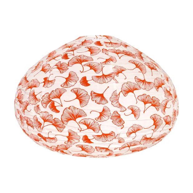 Lampion tissu boule japonaise goutte Gingko