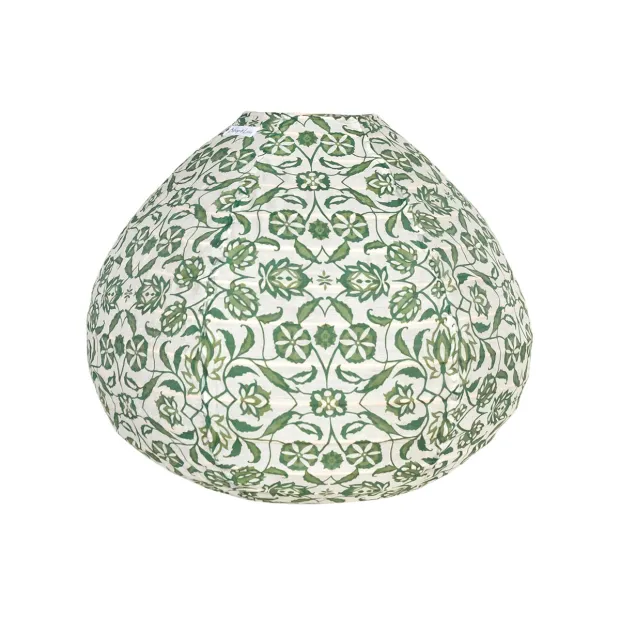 Lampion tissu boule japonaise goutte Kalamkari