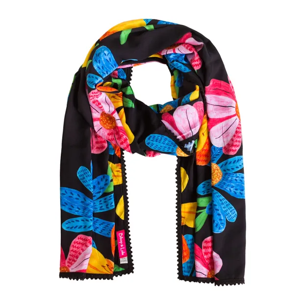 Le chèche dentelle Goa black
