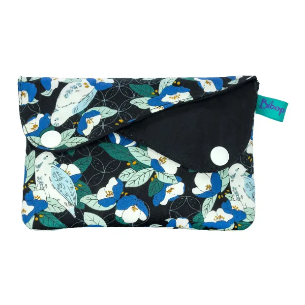 Petite pochette deux compartiments Mésange