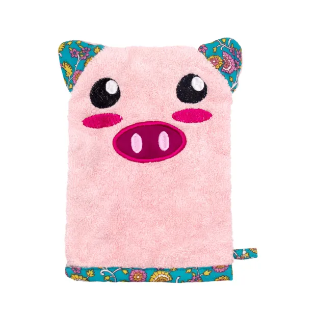 Gant de toilette animal Piggy