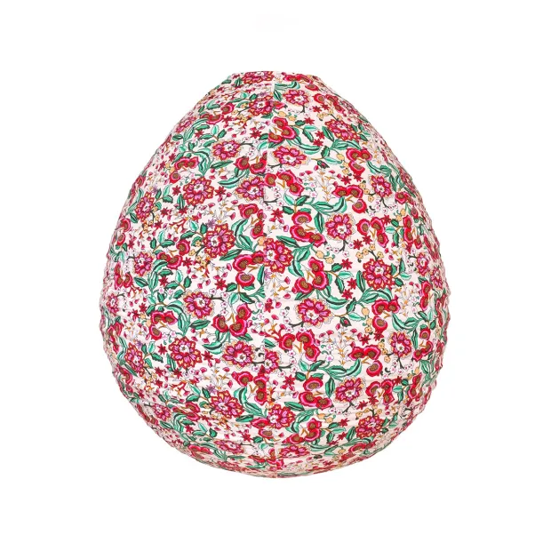 Lampion tissu boule japonaise oeuf Bianca