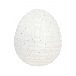 Lampion tissu boule japonaise oeuf Dentelle - Bibop et Lula