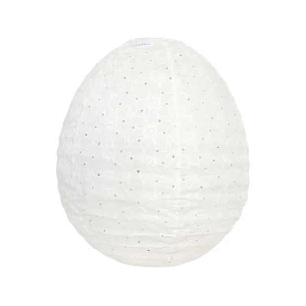 Lampion tissu boule japonaise oeuf Dentelle