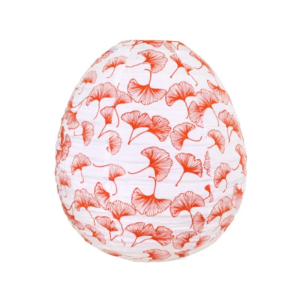 Lampion tissu boule japonaise oeuf Gingko