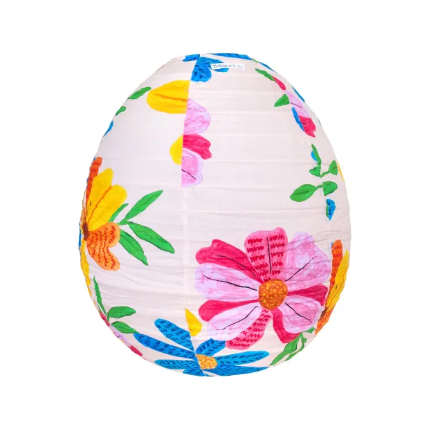 Lampion tissu boule japonaise oeuf Goa