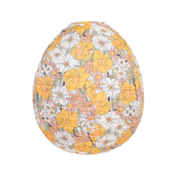 Lampion tissu boule japonaise oeuf Mimosa