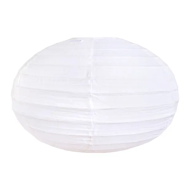 Lampion tissu boule japonaise ovale Aube