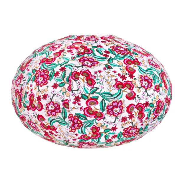 Lampion tissu boule japonaise ovale Bianca