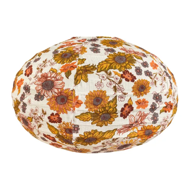 Lampion tissu boule japonaise ovale Bohémia