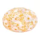 Lampion tissu boule japonaise ovale Bouquet jaune - Bibop et Lula