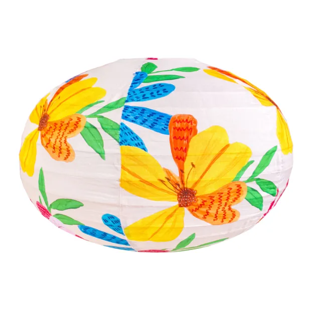Lampion tissu boule japonaise ovale Goa