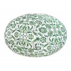 Lampion tissu boule japonaise ovale Kalamkari - Bibop et Lula