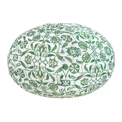 Lampion tissu boule japonaise ovale Kalamkari - Bibop et Lula