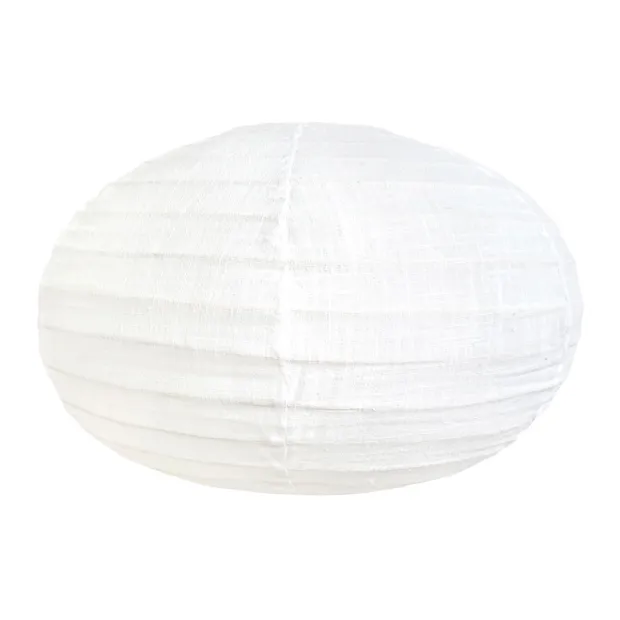 Lampion tissu boule japonaise ovale Linen