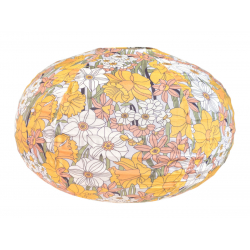 Lampion tissu boule japonaise ovale Mimosa - Bibop et Lula