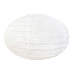 Lampion tissu boule japonaise ovale Neige - Bibop et Lula