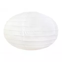 Lampion tissu boule japonaise ovale Neige - Bibop et Lula