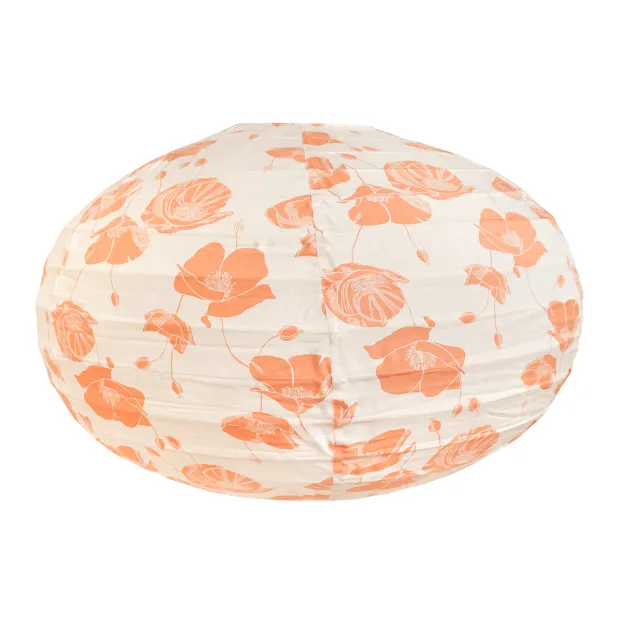 Lampion tissu boule japonaise ovale Pavolia