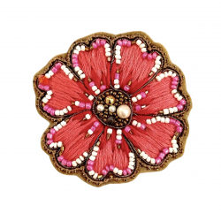 Broche Fleur Rose - Bibop et Lula