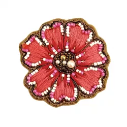 Broche Fleur Rose - Bibop et Lula