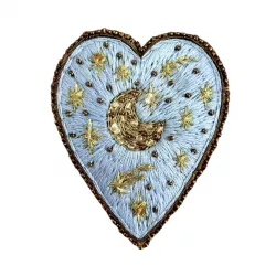 Broche Coeur Bleu - Bibop et Lula