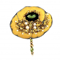 Broche Coquelicot Jaune - Bibop et Lula