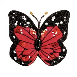 Broche Papillon Rouge - Bibop et Lula