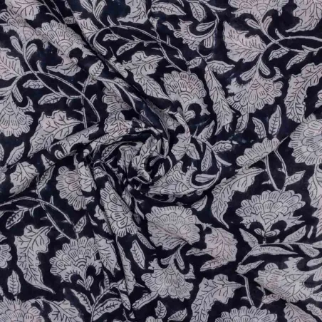 Tissu block print indien Seoni