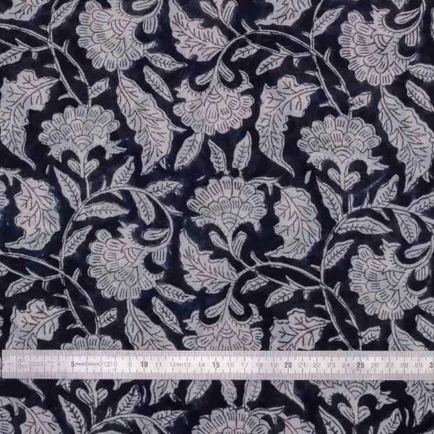 Tissu block print indien Seoni