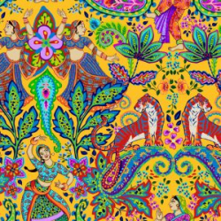 Coton Bio Bollywood jaune - Bibop et Lula