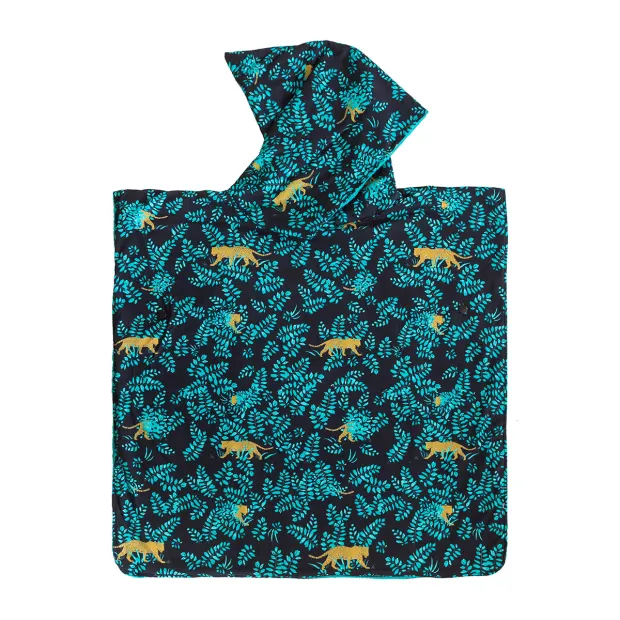 Poncho de bain à capuche Panthère
