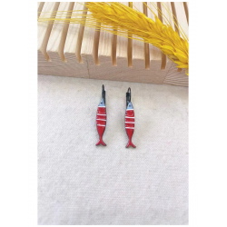 Boucles d'oreilles Sardines rouges - Bibop et Lula