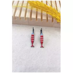 Boucles d'oreilles Sardines rouges - Bibop et Lula