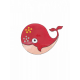 Broche Baleine rouge - Bibop et Lula