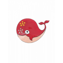 Broche Baleine rouge - Bibop et Lula