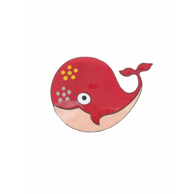 Broche Baleine rouge