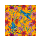 Velours ferme Pivoines et Perruches azur - Bibop et Lula