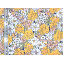 Tissu viscose Mimosas - Bibop et Lula