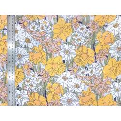 Tissu viscose Mimosas - Bibop et Lula