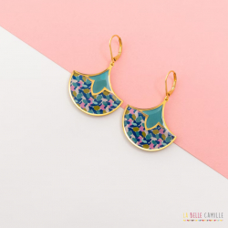 ASSIA boucles d'oreilles "PAINT BLEU" - Bibop et Lula