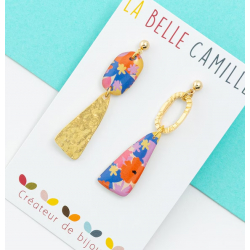 GAIA boucles d'oreilles "FLOWER JAUNE" - Bibop et Lula