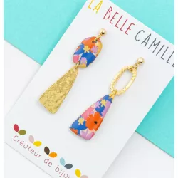 GAIA boucles d'oreilles "FLOWER JAUNE" - Bibop et Lula