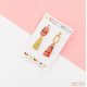 GAIA boucles d'oreilles "paint cerise" - Bibop et Lula