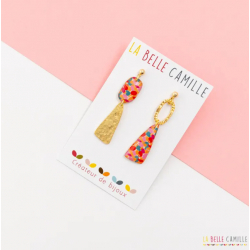 GAIA boucles d'oreilles "paint cerise" - Bibop et Lula