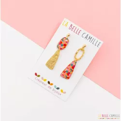 GAIA boucles d'oreilles "paint cerise" - Bibop et Lula