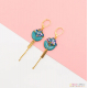 LILA boucles d'oreilles "Paint Bleu" - Bibop et Lula