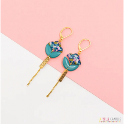 LILA boucles d'oreilles "Paint Bleu" - Bibop et Lula