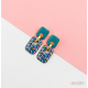JANINE boucles d'oreilles "Paint BLEU" - Bibop et Lula