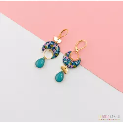 ASTREE boucles d'oreilles "Paint BLEU" - Bibop et Lula